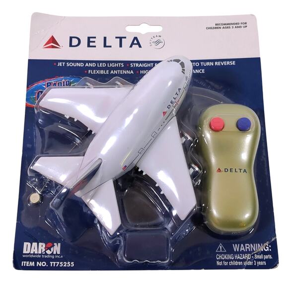 NIB Daron RC Remote Control Delta Airlines Plane Toy Rare Model Sealed - Picture 1 of 2